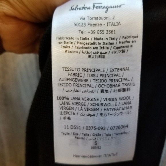 Salvatore Ferragamo Maximilian Davis Midi Noir Dress - Picture 16 of 16